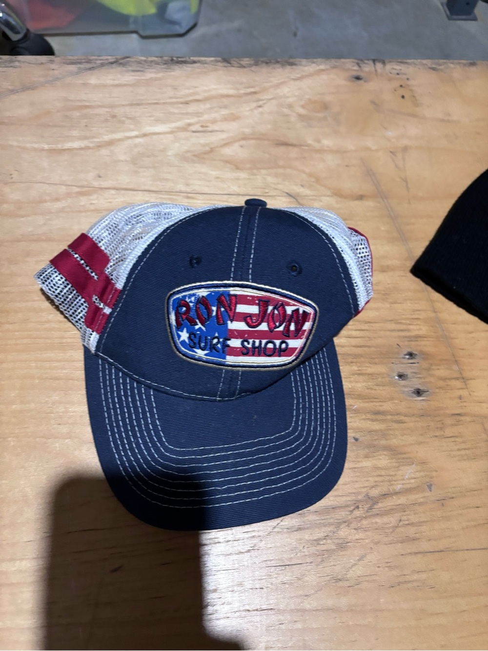 Ron Jon Navy, White & Red Mesh Surf Shop Trucker Hat